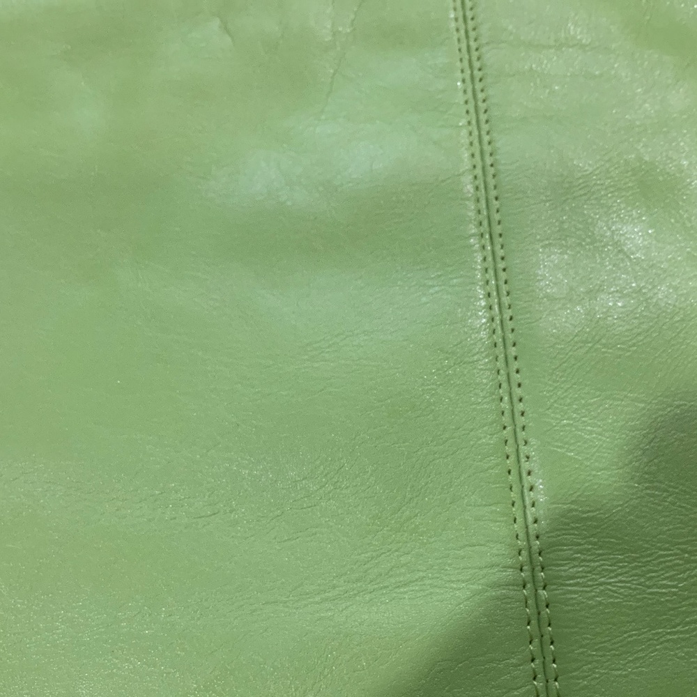A Vintage Rowallan of Scotland Lime iPad/Clutch Leather Carrier